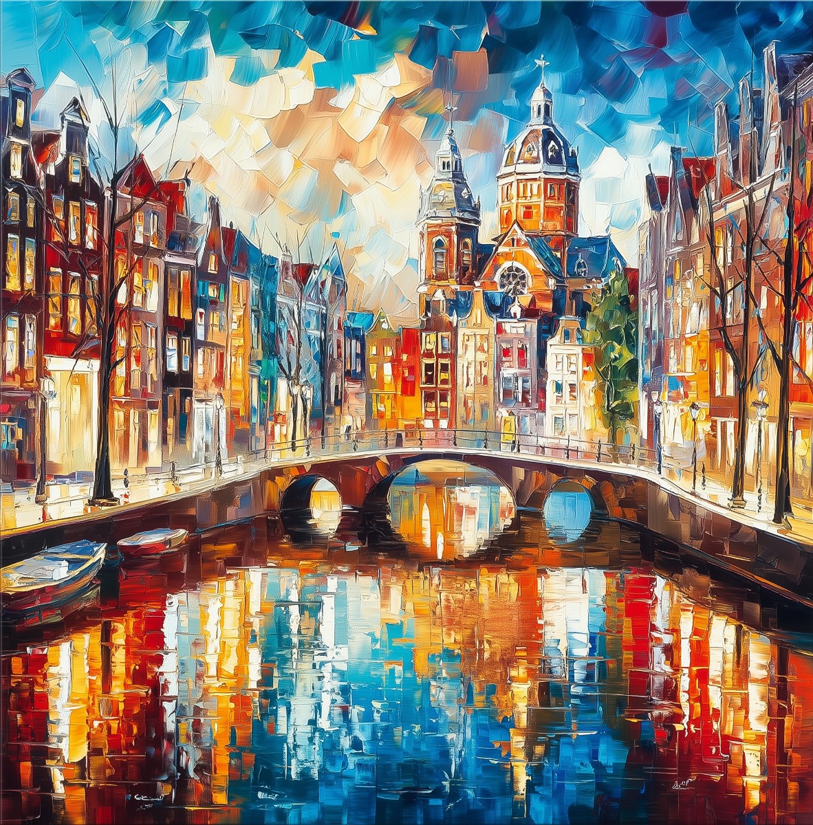 Colorful Amsterdam Canals