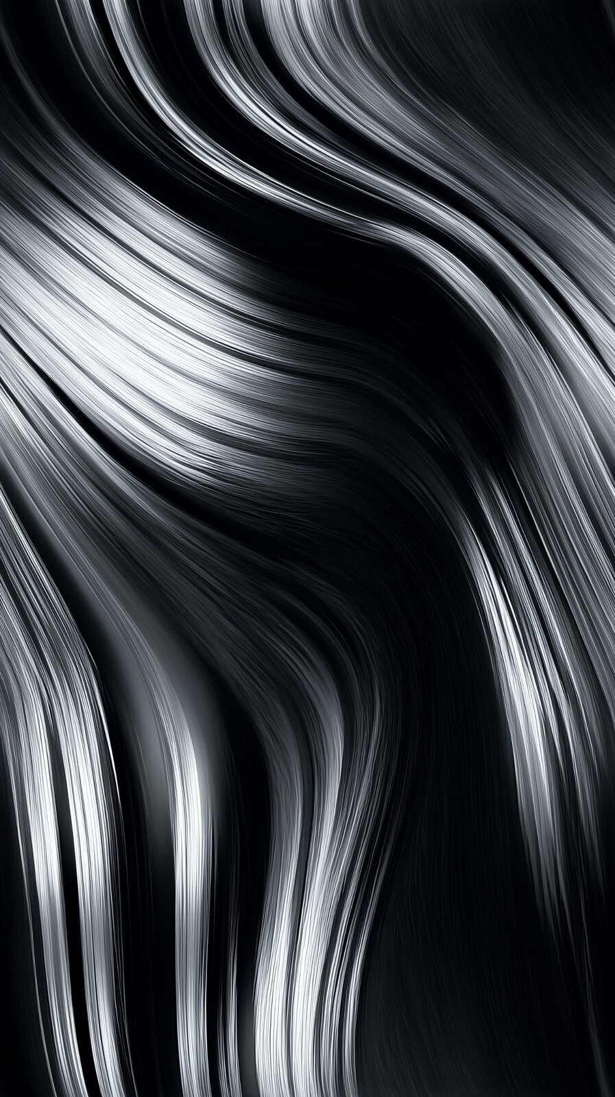 Olas abstractas en blanco y negro, dinámicas y modernas.